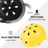 OUWOR Youth Skateboard Bike Helmet for Boy and Girl, Lightweight Adjustable, Multi-Sport for Bicycle Skate Scooter (Yellow, Medium) view 2
