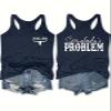AEARGIV Womens Somebody's Problem Tank Tops Country Music Tees Western Cowboy Cowgirl Shirt(S,Dark Blue 3) view 1