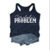 AEARGIV Womens Somebody's Problem Tank Tops Country Music Tees Western Cowboy Cowgirl Shirt(M,Dark Blue 3) view 3
