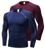 Men's Compression Shirts Long Sleeve Workout Baselayer Quick Dry Athletic T Shirts Sport Running Tops 1/2 Pack view 1