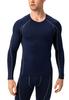 Men's Compression Shirts Long Sleeve Workout Baselayer Quick Dry Athletic T Shirts Sport Running Tops 1/2 Pack view 2