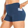 2024 Women's Latest Workout Yoga Shorts - Premium Soft Solid Stretch Cheerleader Running Dance Volleyball Short Pants Blue view 1