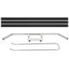 AIWFL 4.5FT Stainless Steel Sport Tennis Court Squeegee with 2 EVA Foam Blade Replacement Water Remover Tennis Court Rain Shuttle Sport Professional Squeegee for Basketball Courts,Silver view 2