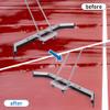 AIWFL 4.5FT Stainless Steel Sport Tennis Court Squeegee with 2 EVA Foam Blade Replacement Water Remover Tennis Court Rain Shuttle Sport Professional Squeegee for Basketball Courts,Silver view 4