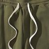 SWJGLITTR Men's Athletic Cotton Shorts Drawstring Elastic Waist Multi Pocket Short Workout Gym Running Short Pants (Green,XX-Large) view 3