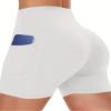 2024 Women's Latest Workout Yoga Shorts - Premium Soft Solid Stretch Cheerleader Running Dance Volleyball Short Pants White view 2