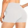 2024 Women's Latest Workout Yoga Shorts - Premium Soft Solid Stretch Cheerleader Running Dance Volleyball Short Pants White view 3