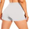 2024 Women's Latest Workout Yoga Shorts - Premium Soft Solid Stretch Cheerleader Running Dance Volleyball Short Pants White view 4