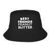 Best Friends Peanut Butter Hat Summer Travel Sun Beach Bucket Hats Cap Packable Fisherman Hat Women Men Black view 1