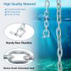 BALAVA Anchor Chain,Galvanized Anchor Chain,5/16in x10ft Anchor Chain for Boat,Boat Anchor Chain with 2 Pcs 3/8" Anti-Off Shackles,Marine Grade Anchor Chain for Different Boat Anchors view 4