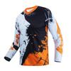 Kids Mountain Bike Shirts Child Cycling Jersey for Girls Boys Youth Long Sleeve Clothing MTB Bicycle Downhill BMX Tops Orange view 1