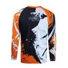 Kids Mountain Bike Shirts Child Cycling Jersey for Girls Boys Youth Long Sleeve Clothing MTB Bicycle Downhill BMX Tops Orange view 3