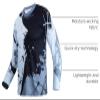Kids Mountain Bike Shirts Child Cycling Jersey for Girls Boys Youth Long Sleeve Clothing MTB Bicycle Downhill BMX Tops Gray view 3