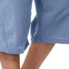 SWJGLITTR Mens Linen Drawstring Capri Pants Lightweight 3/4 Pants Elastic Waist Short Casual Beach Yoga with Pockets Trousers (Blue 1,Large) view 4