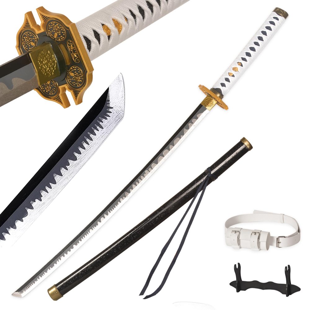 40" Anime Vergil Sword Yamato Sword in Plastic with Display Stand and Belt,for Cosplay,Collectible Display