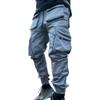 JEsilunmaMY Men's Print Cargo Pants Multi-Pockets Slim Fit Joggers Pants Hiking Outdoor Casual Tactical Tapered Trousers (Grey,X-Large) view 1