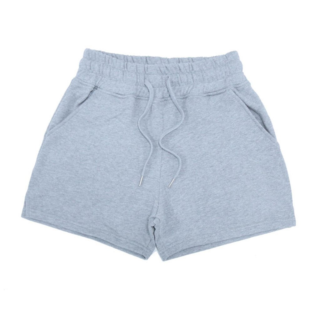 SWJGLITTR Mens Sweat Cotton Gym Shorts Elastic Jogger Gym Drawstring Short Casual Athletic Workout Short Pants (Grey,Medium)