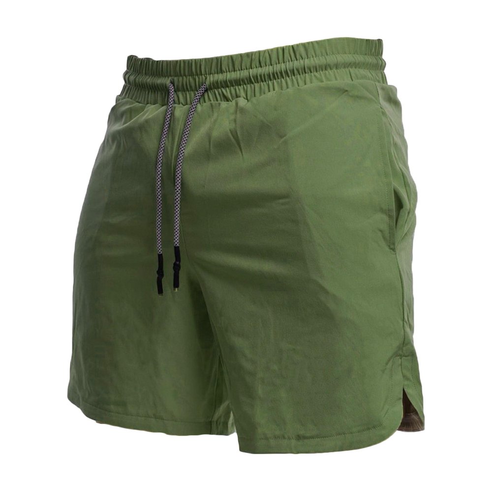 SWJGLITTR Mens Quick Dry Cargo Shorts Running with Pockets Short Pants Elastic Waist Athletic Workout Men Short (Green,Large)