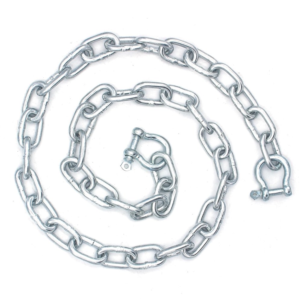 BALAVA Anchor Chain, Galvanized Anchor Chain,1/4in x6ft Anchor Chain for Boat,Boat Anchor Chain with 2 Pcs 5/16" Anti-Off Shackles,Marine Grade Anchor Chain for Different Boat Anchors
