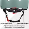 OUWOR Adult Skateboard Bike Helmet for Men and Women, Lightweight Adjustable, Multi-Sport for Bicycle Skate Scooter (Misty Blue, Large) view 4