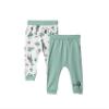 Kidddio Toddler and Baby Unisex Pants 2-Pack Baby Pants 0-3 Months to 18-24 Months Baby Cotton Sweatpants Jogger Boy Girl Light Green view 1