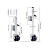 QICBYING Boat Trailer Jack with Wheel - Heavy Duty Marine Swivel Trailer Jack, Swivel Trailer Wheels with 15cm Rubber Wheel, Vertical Load 670kg, for Boat, Camper, Yacht, Caravan, Easy to Assemble view 2