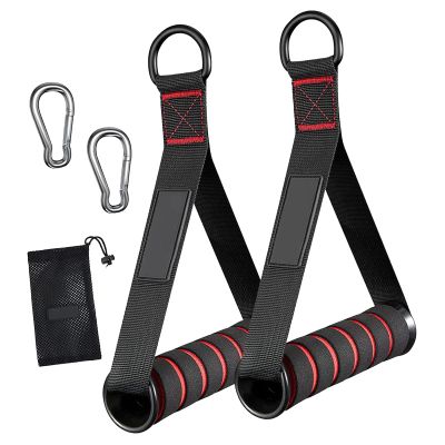 B Baosity 2Pcs Exercise Handles Resistance Band Handle Only Working Out Handles Grip Attachments for Pulley System Home Gym, Black