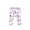 Kidddio Baby and Toddler Girl 2-Pack Pants Cotton Elastic Waist and Ankles Flexy Sweatpants Jogger Lilac, 3 Months view 3