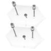 KOMBIUDA 2pcs Transparent Skateboard Wall Mount Hanger Sturdy Acrylic Display Rack for Skate Deck Storage Easy to Install Minimalist Design for Skateboard Enthusiasts view 1