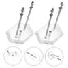 KOMBIUDA 2pcs Transparent Skateboard Wall Mount Hanger Sturdy Acrylic Display Rack for Skate Deck Storage Easy to Install Minimalist Design for Skateboard Enthusiasts view 3