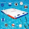 GYMMALL Inflatable Floating Dock Platform, 8ft*8ft Air Dock Platform Floating Island Raft with None-Slip Surface, 6in Thick Water Floating Dock Mat for Swimming Pool Lake Beach Ocean view 3