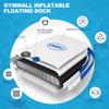 GYMMALL Inflatable Floating Dock Platform, 8ft*8ft Air Dock Platform Floating Island Raft with None-Slip Surface, 6in Thick Water Floating Dock Mat for Swimming Pool Lake Beach Ocean view 4