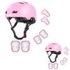 Kids Bike Helmet with Knee Pads Elbow Pads Wrist Guards for Age 3-14+ Youth/Teens, Pink Small and Pink Medium view 1
