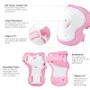 Kids Bike Helmet with Knee Pads Elbow Pads Wrist Guards for Age 3-14+ Youth/Teens, Pink Small and Pink Medium view 3