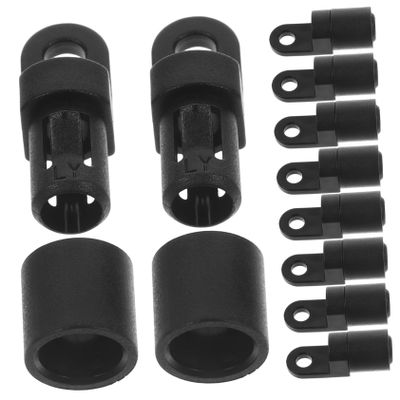 balacoo 10pcs Elastic Cord Hooks for Kayaks Boats Canoes Bungee Cord End Fasteners Easy Installation for Leashes Cargo Nets for Deck Rigging Outdoor Use