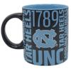 Boelter Brands Two Toned Matte Black Coffee Mug, NCAA Team Logo with Inner Team Color (North Carolina Tar Heels - Spirit Style) view 1