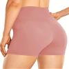 2024 Women's Latest Workout Yoga Shorts - Premium Soft Solid Stretch Cheerleader Running Dance Volleyball Short Pants Pink view 2
