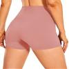 2024 Women's Latest Workout Yoga Shorts - Premium Soft Solid Stretch Cheerleader Running Dance Volleyball Short Pants Pink view 3