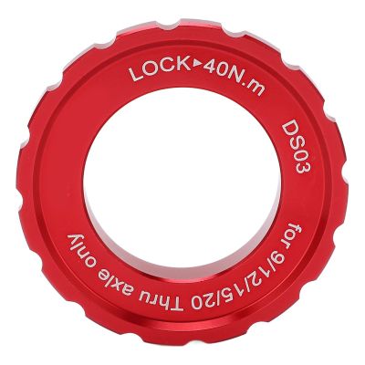 Centerlock Rotor Lockring, Aluminum Centerlock Lock Cover, Disc Rotor Lockring Bike Accessory for Mountain Bike(Red)