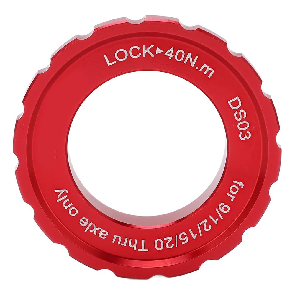 Centerlock Rotor Lockring, Aluminum Centerlock Lock Cover, Disc Rotor Lockring Bike Accessory for Mountain Bike(Red)