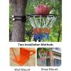 LPLYAA 45cm/18 Inch Basketball Rim and Net, Outdoor Hanging Basketball Hoop with Adjustable Strap for Adults Kids, Garden Patio Tree Pole Backyard Fence Basketball Court c view 4