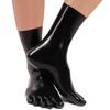 GREEFEI Latex Toe Socks for Clothing, Black Rubber Cosplay Party Socks S (US, Alpha, Small, Regular, Regular, Black) view 1