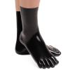 GREEFEI Latex Toe Socks for Clothing, Black Rubber Cosplay Party Socks S (US, Alpha, Small, Regular, Regular, Black) view 3