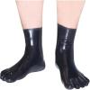 GREEFEI Latex Toe Socks for Clothing, Black Rubber Cosplay Party Socks S (US, Alpha, Small, Regular, Regular, Black) view 4