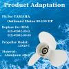 AYWSTC 6E5-45941-00-EL Outboard Propeller for Yamaha Engine 60/70/75/80/85/90/115/130HP, 15 Spline Tooth, RH, Boat Motor Aluminum Alloy Propeller, 13x19-K Gearcase view 3