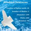 AYWSTC 6E5-45941-00-EL Outboard Propeller for Yamaha Engine 60/70/75/80/85/90/115/130HP, 15 Spline Tooth, RH, Boat Motor Aluminum Alloy Propeller, 13x19-K Gearcase view 4