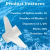 AYWSTC Outboard Propeller for Yamaha Engine 60/70/75/80/85/90/115/130HP, 15 Spline Tooth, RH, Boat Motor Aluminum Alloy Propeller Replacement # 6E5-45947-00-EL, 13 1/2x15-K Gearcase view 4