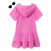 Girls Swim Cover Up Kids Beach Swimsuit Coverup erry Zip-Up Bathing Suit Beach Pool Clothes (Hot Pink, 8-9 Years) view 3