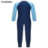 YEAHDOR Unisex Boys Girls Long Sleeve Zip Up Full Length One Piece Swimsuit UPF 50+ Rashguard Shirts Mutti 7-8 Years view 2