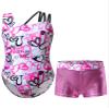 Fldy Kids Girls Gymnastics Dance Outfits Sleeveless Bodysuit Unitard with Athletic Shorts Gymnastics Tumbling Outfits P 4 view 1